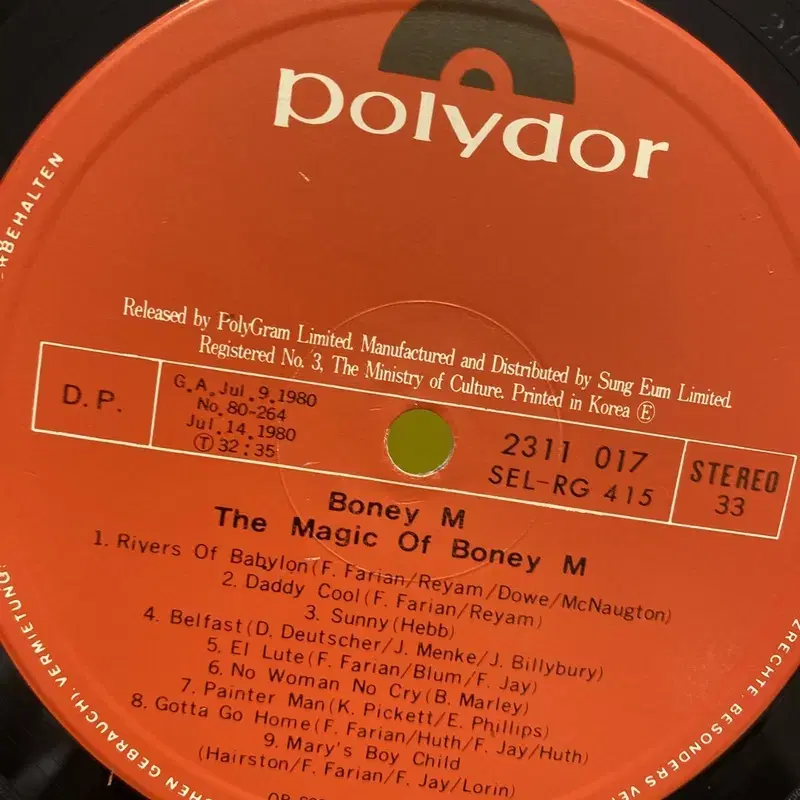 BONEY M LP / AA6850