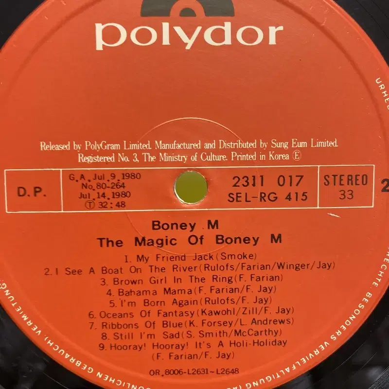 BONEY M LP / AA6850