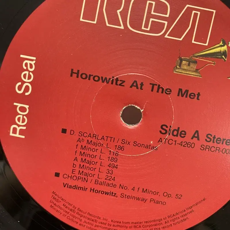 HOROWITZ AT THE MET LP / AA6861