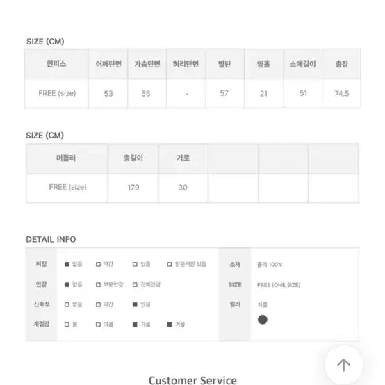 애니원모어 머플러 니트 세트