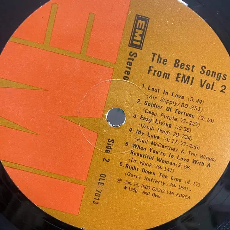 THE BEST SONGS FROM EMI   LP / AA6885