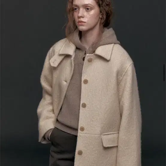 Therye Wool Half Coat(Butter) 더라이 버터코트