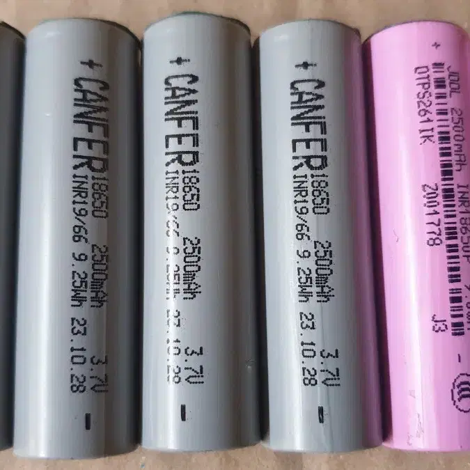 2500mah 18650 충전배터리 10개