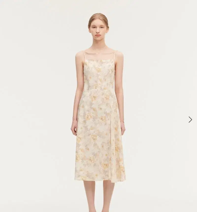 SIE SIE Floral Silky Dress Yel Beige