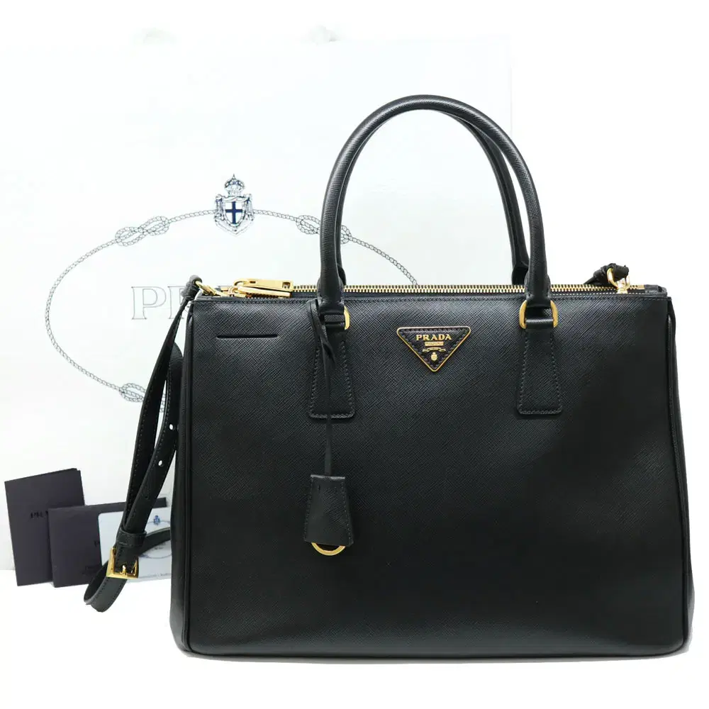 Real Clean[97 out of 100] Prada Saffiano 1BA274 Two Way Bag