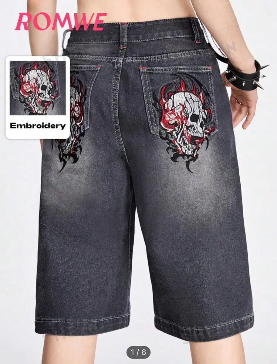 (New Products) ROMWE Shein Goth Punk Goth Look Punk Look Shorts Pussy