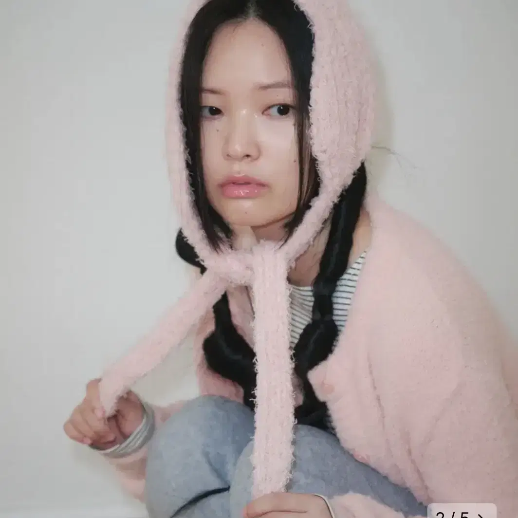 펀프롬펀 귀도리 (TEXTURED KNIT EARMUFFS, PINK)