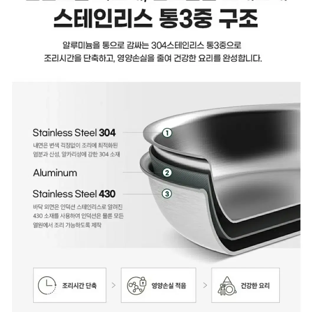 에델코첸 통3중 스텐 빠에야팬 20cm