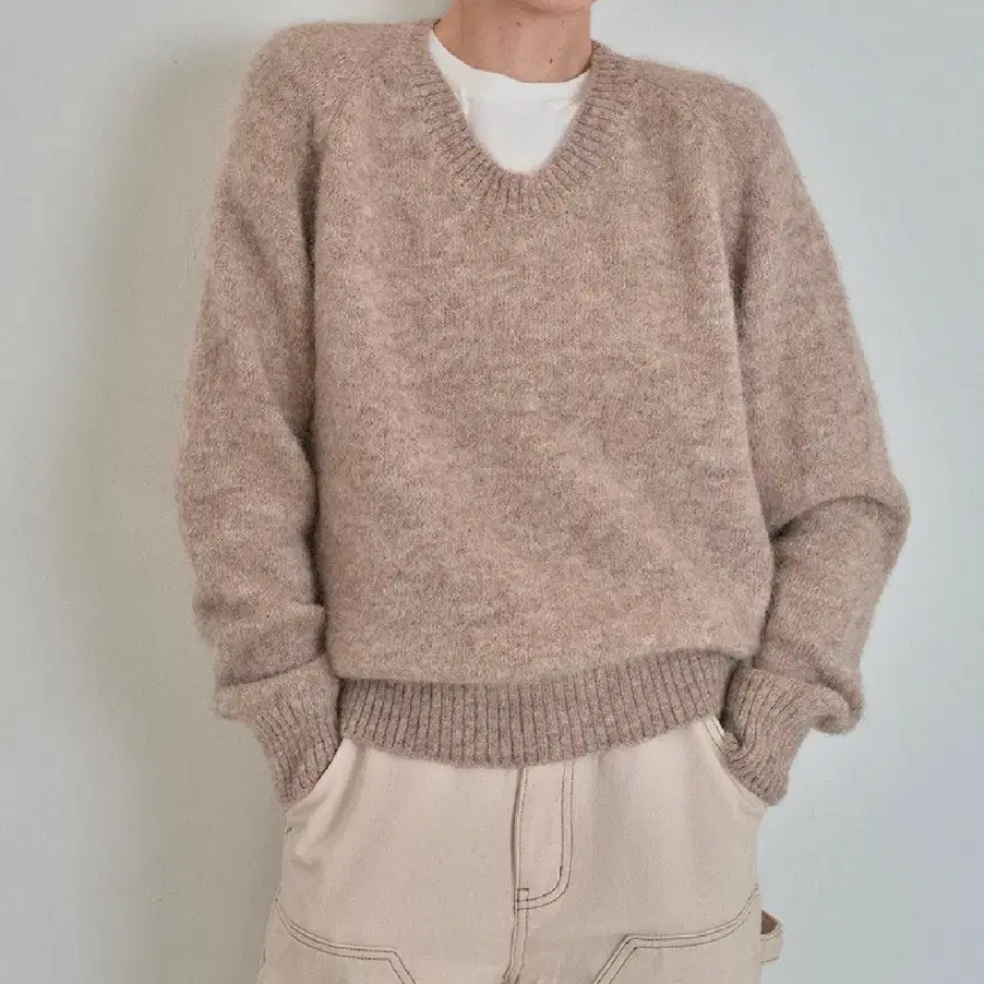 (새상품) 니하운 Nelly Oval-Neck Knit (Oatmeal)