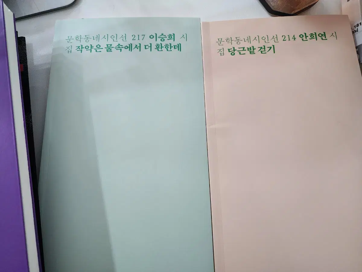 시집 여러권(허수경, 이병률, 당근밭, 작약은 물속에서 환한데 등등)