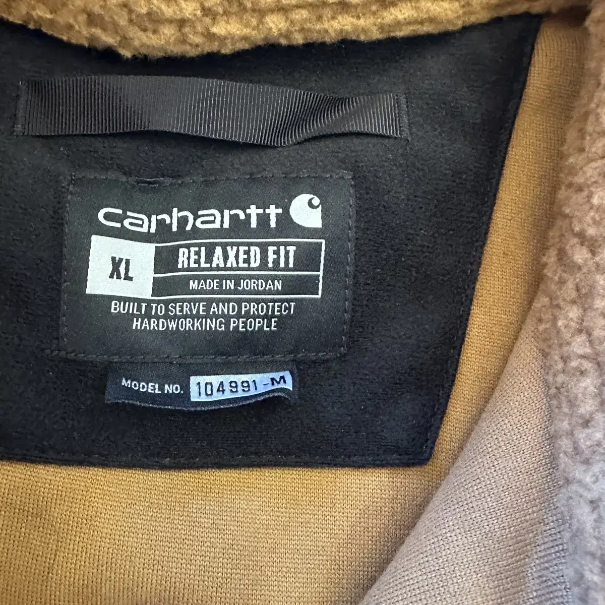 carhartt 남성용 뽀글이 탑/사이즈XL