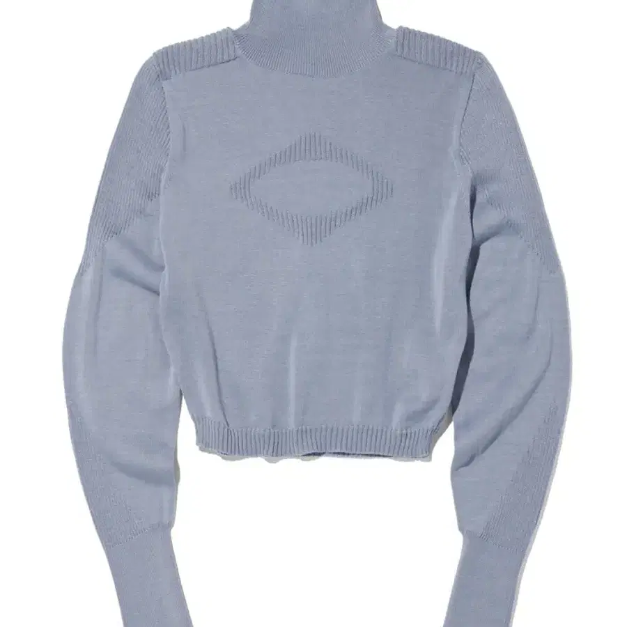 [MSCHF]TURTLE NECK KNIT TOP_GREYISH BLUE