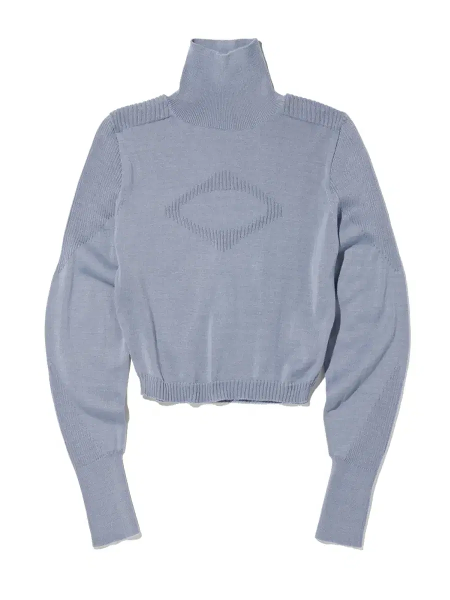 [MSCHF]TURTLE NECK KNIT TOP_GREYISH BLUE