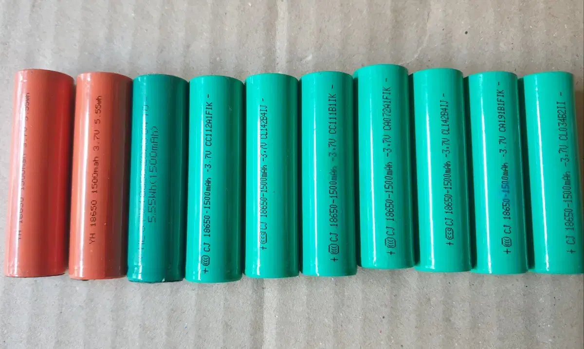 1500mah 18650 충전배터리 10개