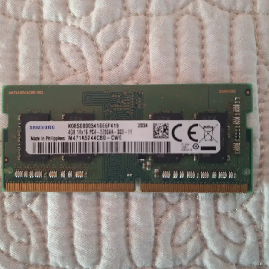 삼성 노트북 메모리 ddr 4기가 pc4-3200 1개