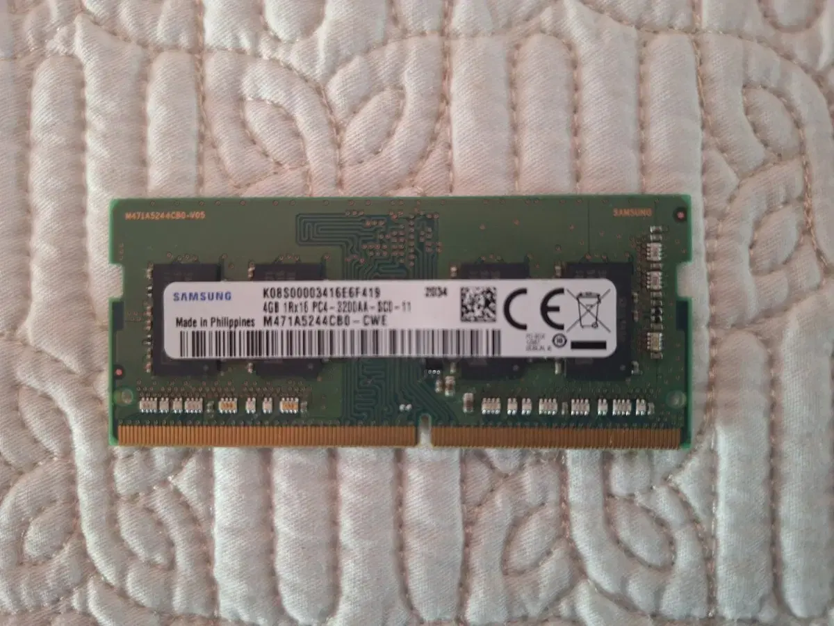 삼성 노트북 메모리 ddr 4기가 pc4-3200 1개