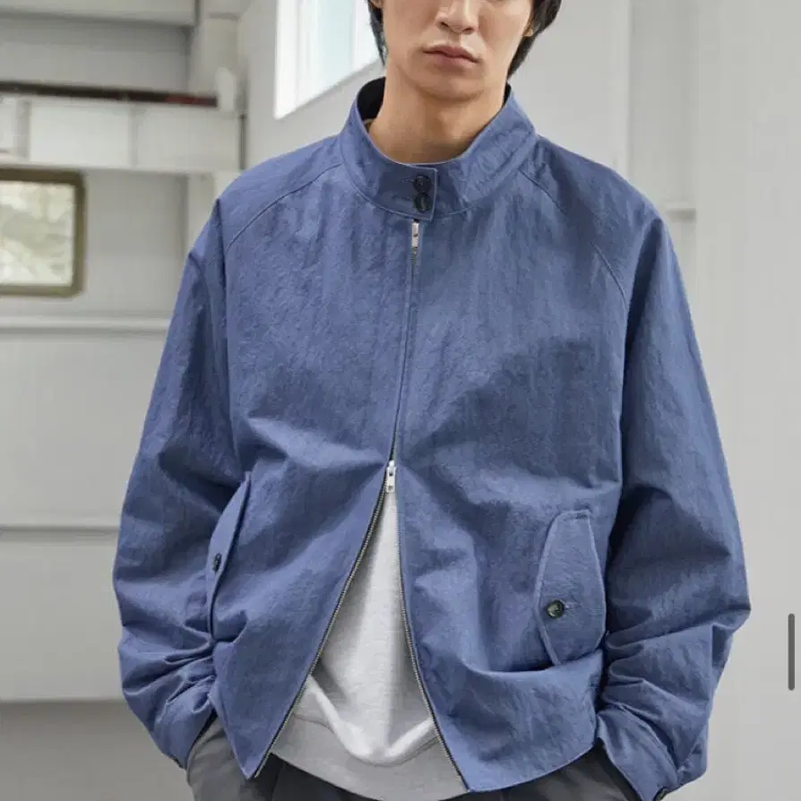 홀리선visitor harrington jacket indigo blue