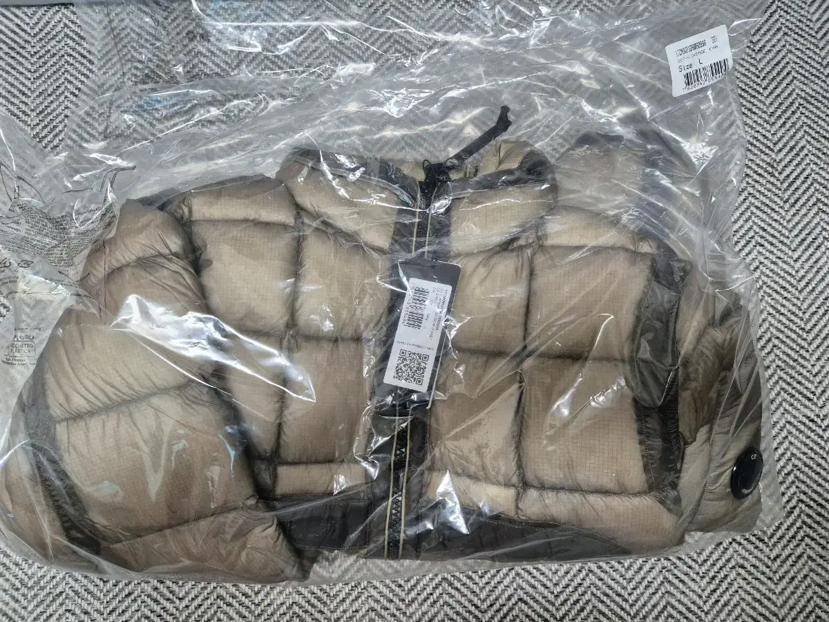 [L]C.P. Company DDshell down jacket vintage khaki gray- 24FW