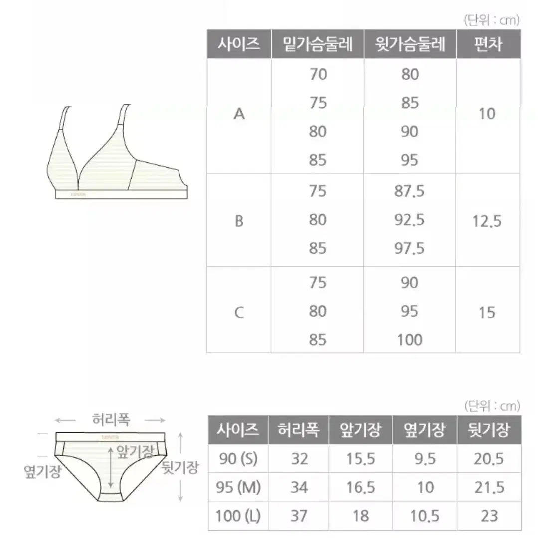 리바이스 퍼펙트웨이브 브라 스킨 80A 새상품