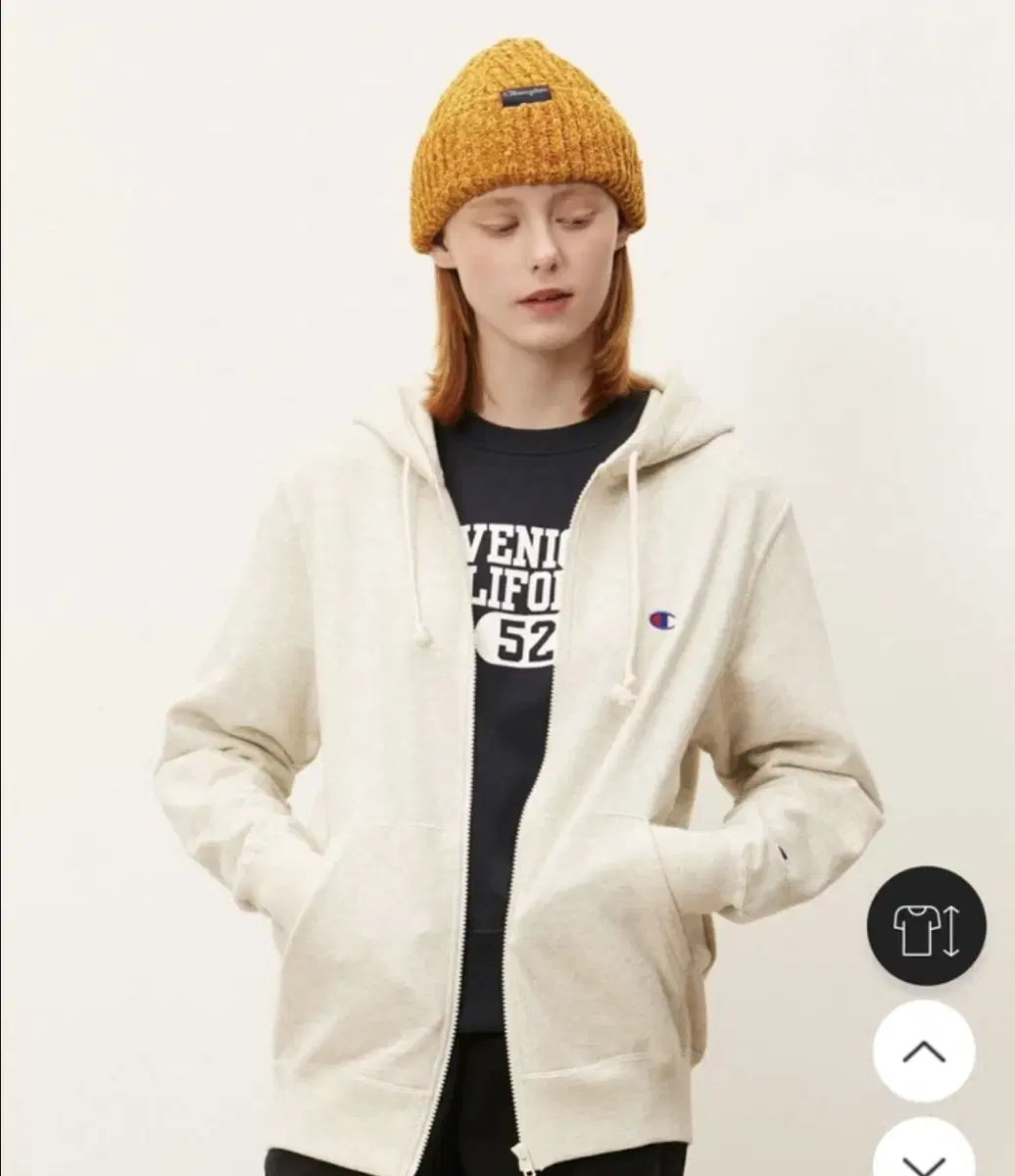 s) 챔피온 후드집업 크림