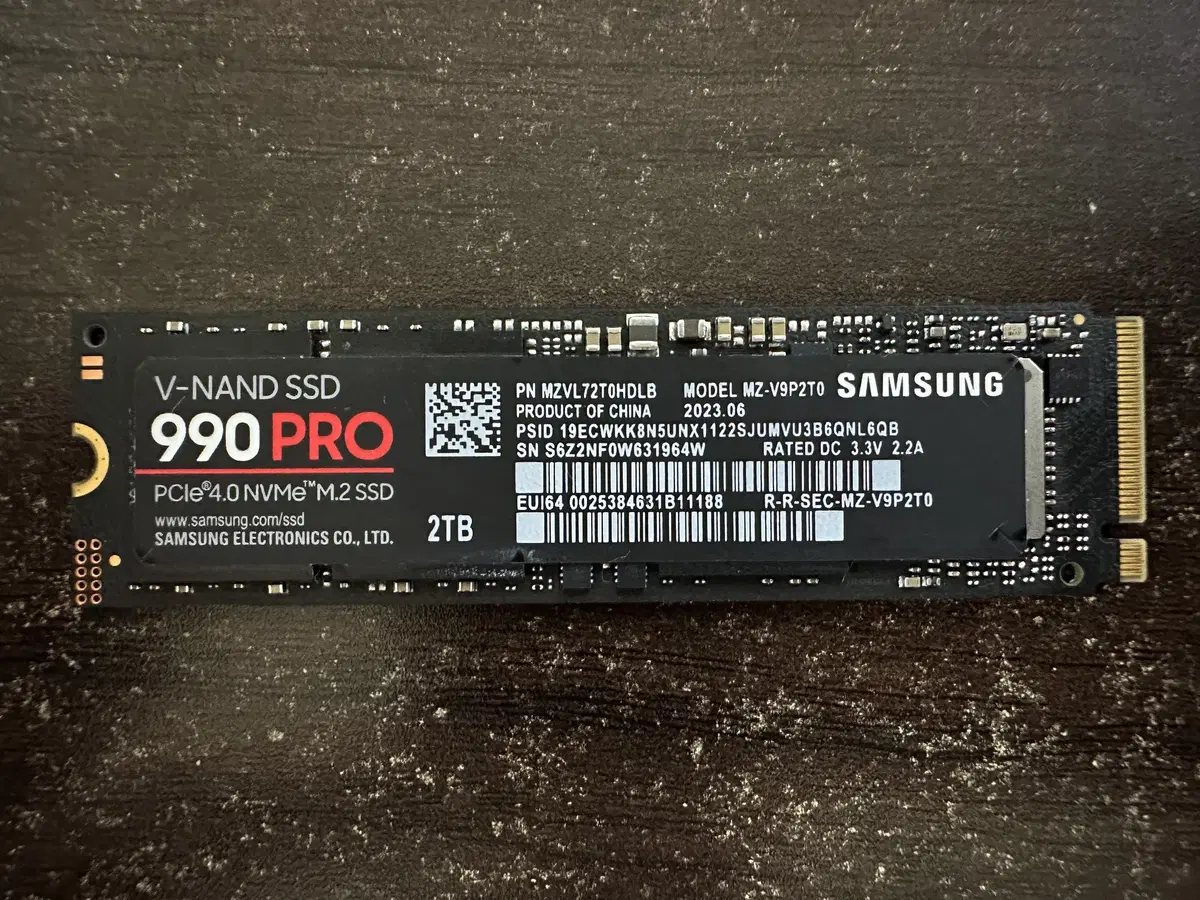 (2TB) 삼성전자 990 PRO M.2 NVMe SSD