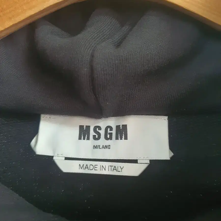 MSGM 후드티 S  (후드끈 없음, 블랙)