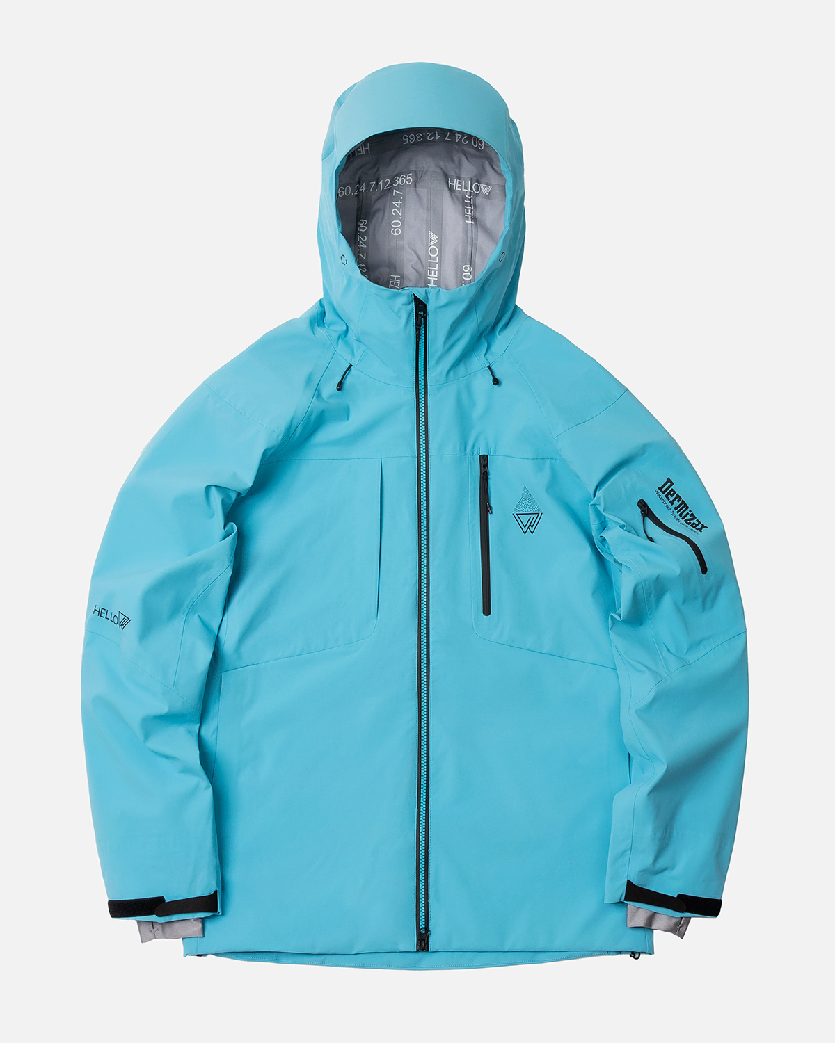 We are selling light blue Hello Snowboard Wear!