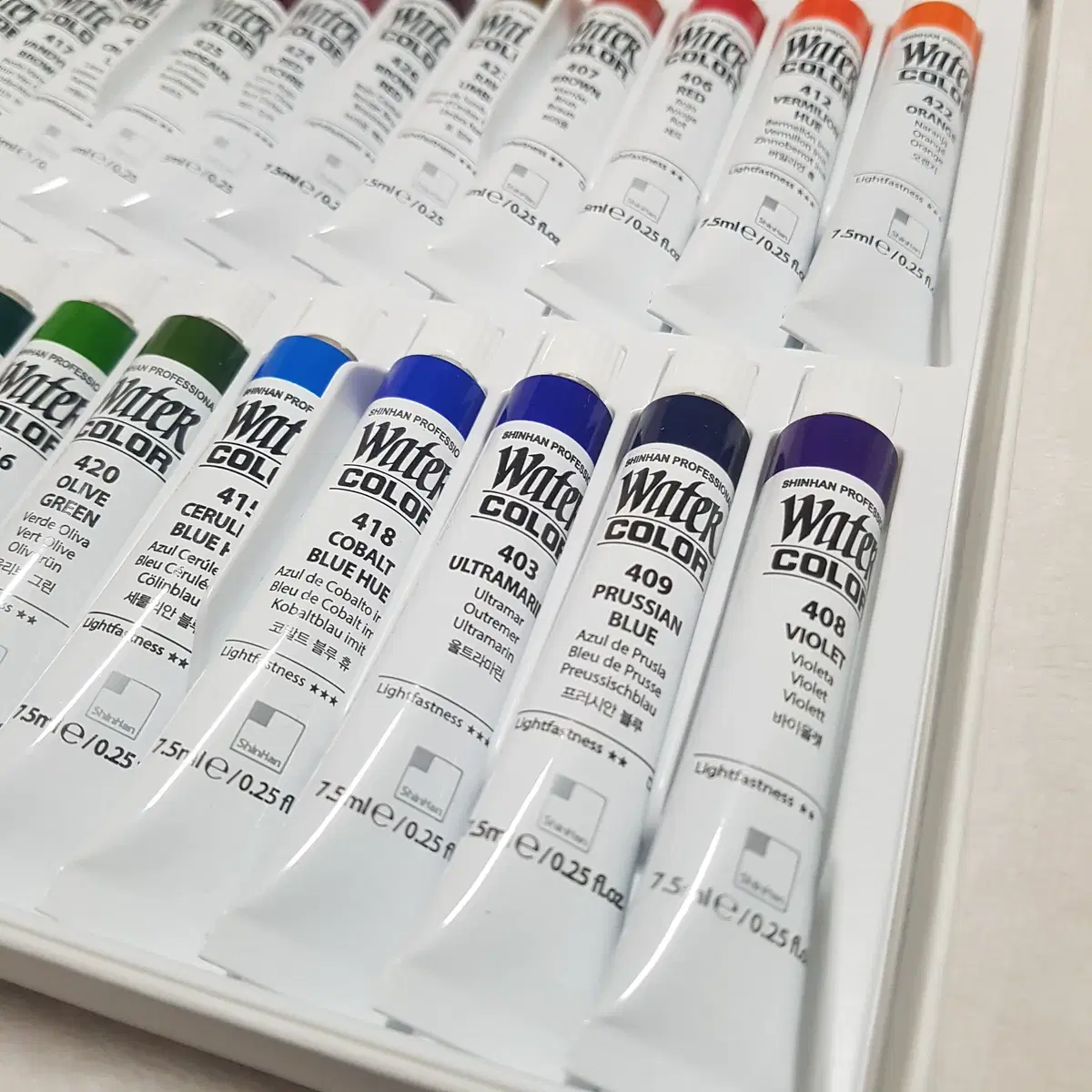 신한 전문가용 수채화물감 7.5ml 24 colors set