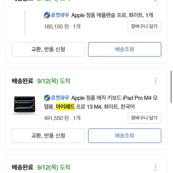 아이패드 프로 m4 13 512GB 셀룰러 실버 (펜슬+키보드)