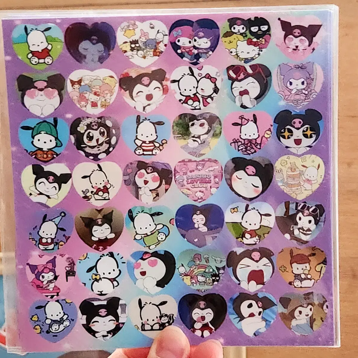 kuromi/kuromi stickers/heart stickers/character heart stickers/stickers