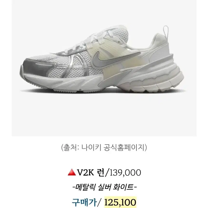 나이키v2런실버