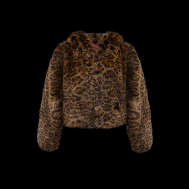 TOH Yve leopard hood fur