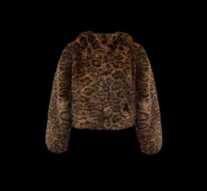 TOH Yve leopard hood fur