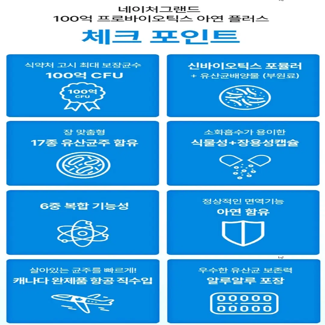 [2개월]캐나다 항공직송 정식통관 100억 프로바이오틱스 유산균 60C