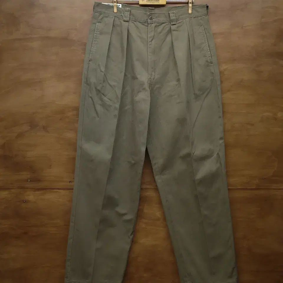 80s inverted two tuck cotton pants