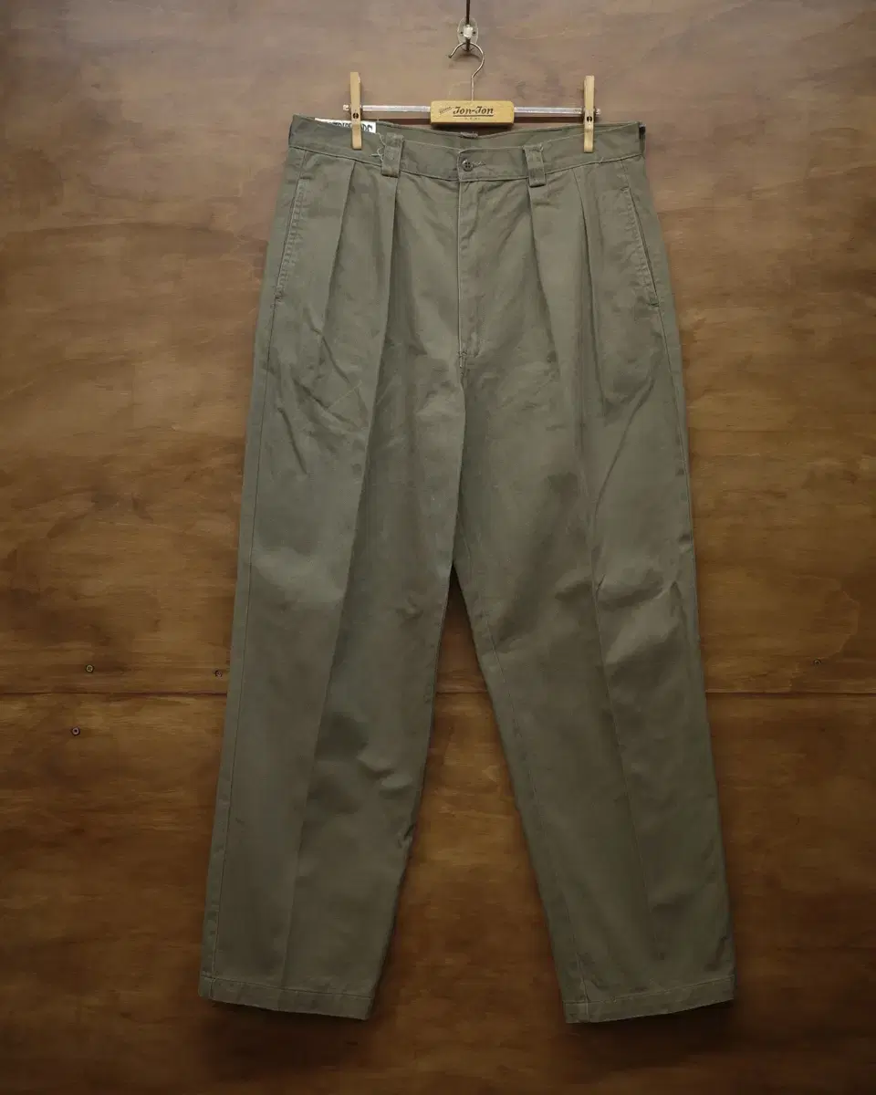 80s inverted two tuck cotton pants