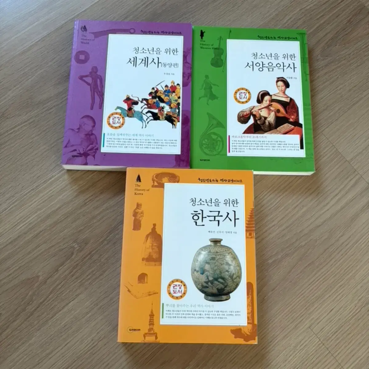 청소년을 위한 한국사, 세계사(동양편), 서양음악사 (일괄)