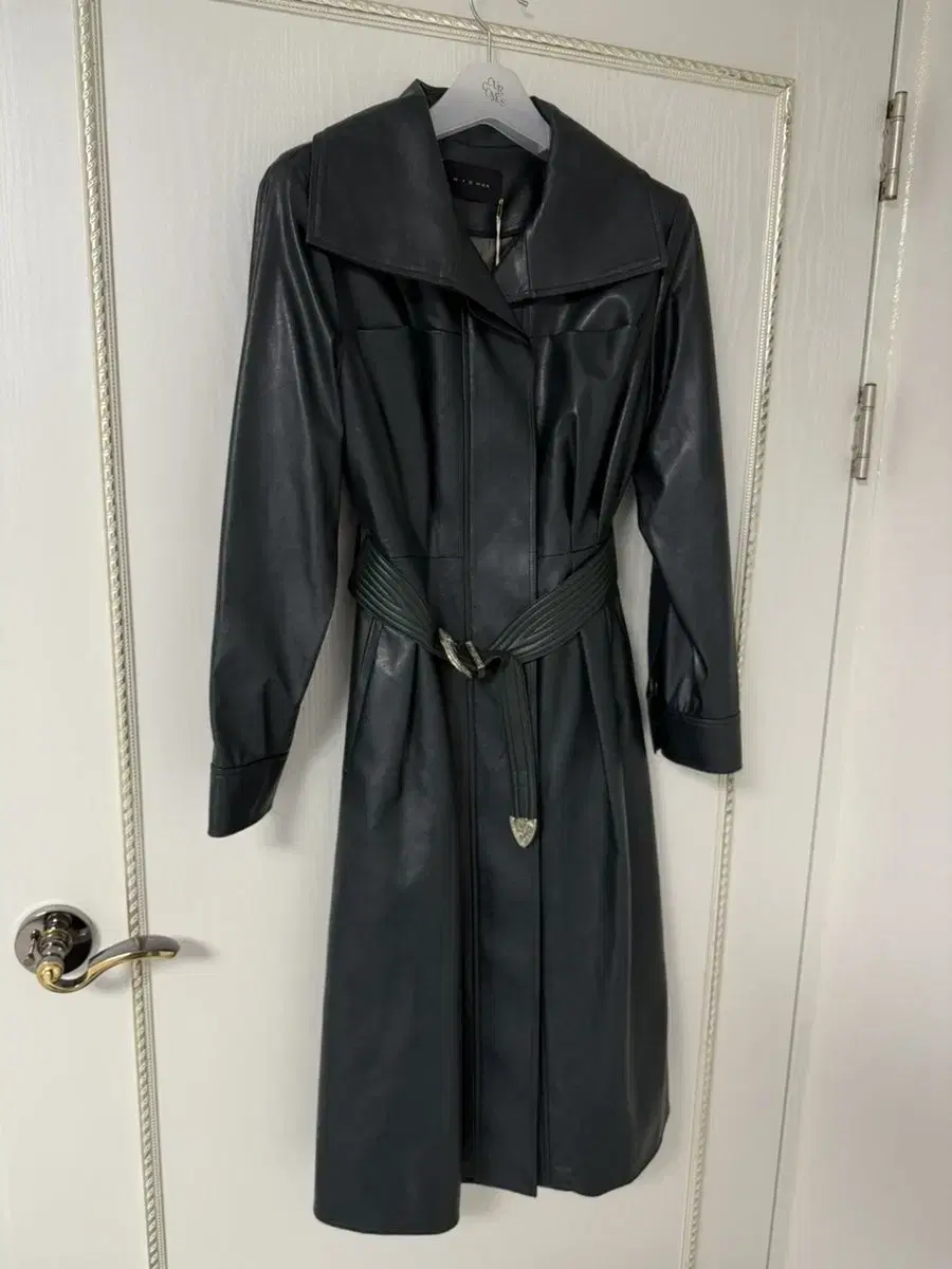 MICHAA Trench leather coat New arrivals