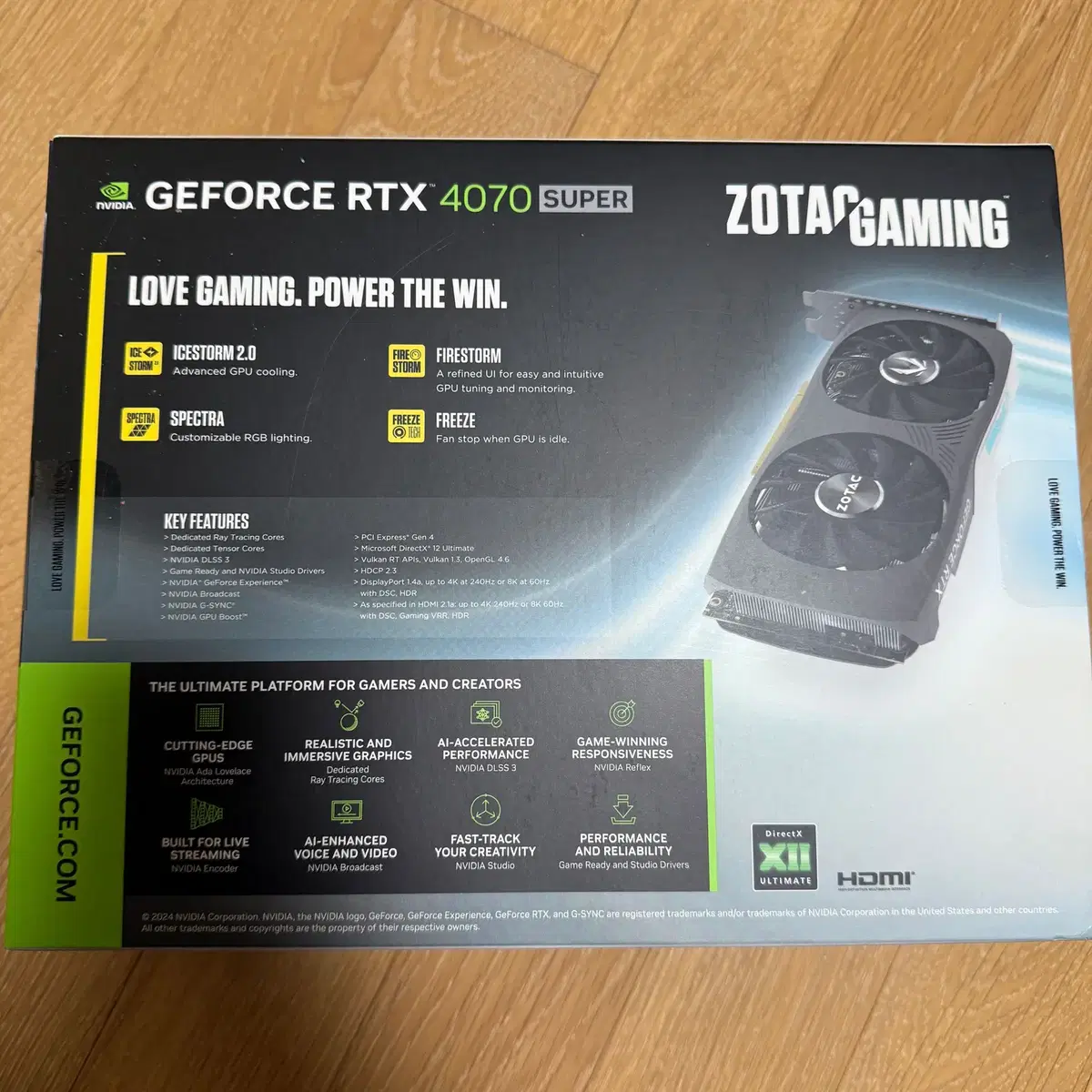 ZOTAC RTX 4070 super 미개봉 팝니다.