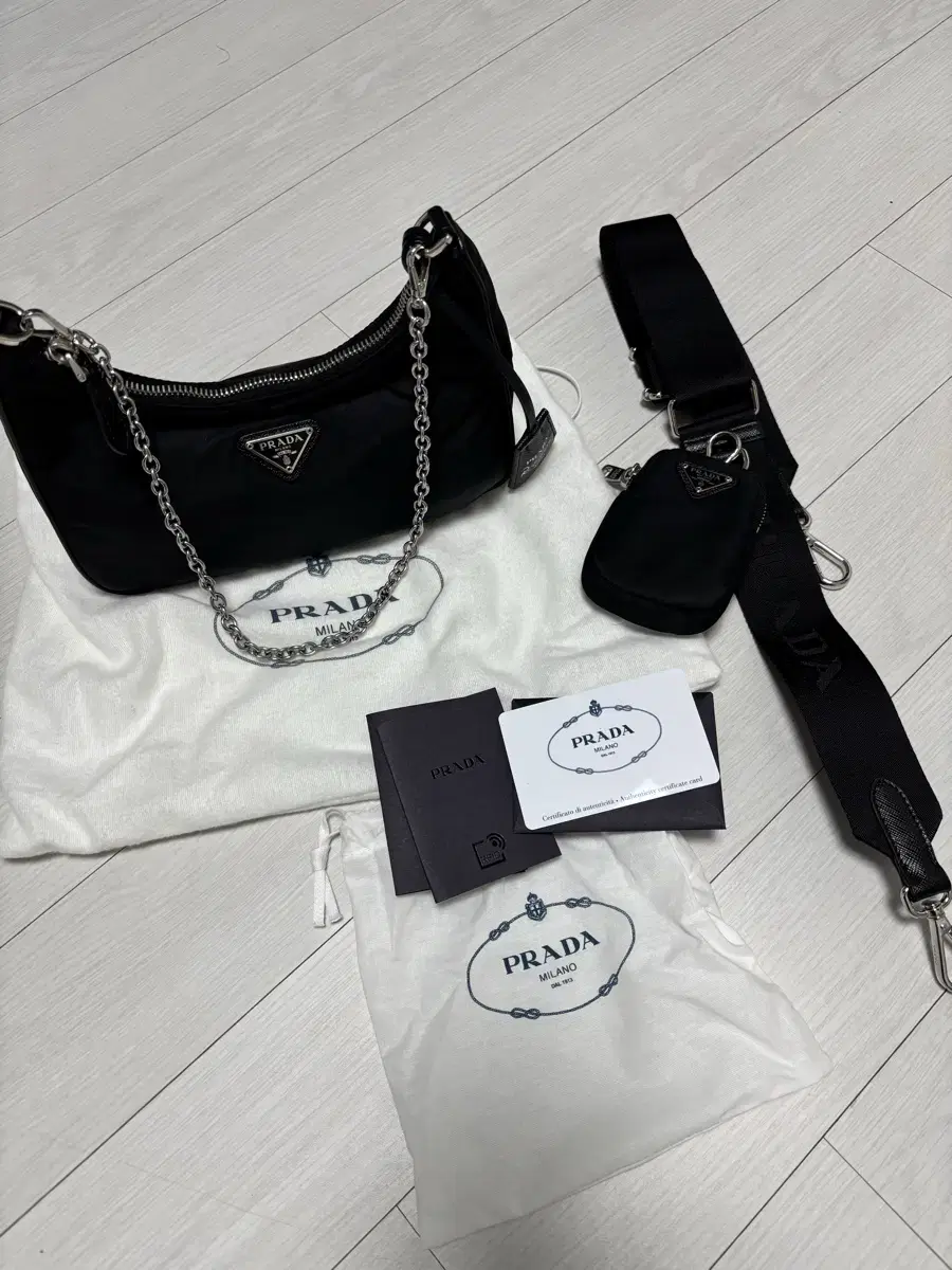 Prada Nylon Tesuto Hobo Bag