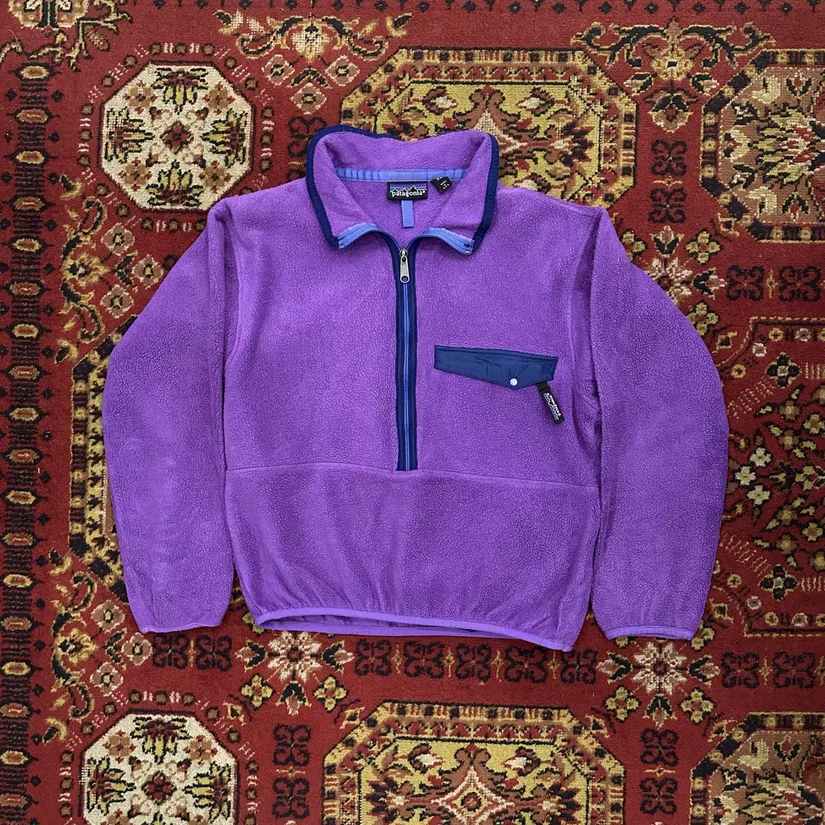 90s USA vintage Patagonia pullover zip-up fleece hoodie