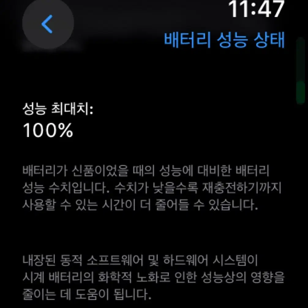 애플워치10 셀룰러 46mm 실버 정상해지