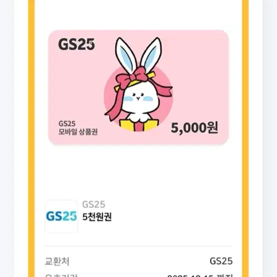 GS25 오천원권