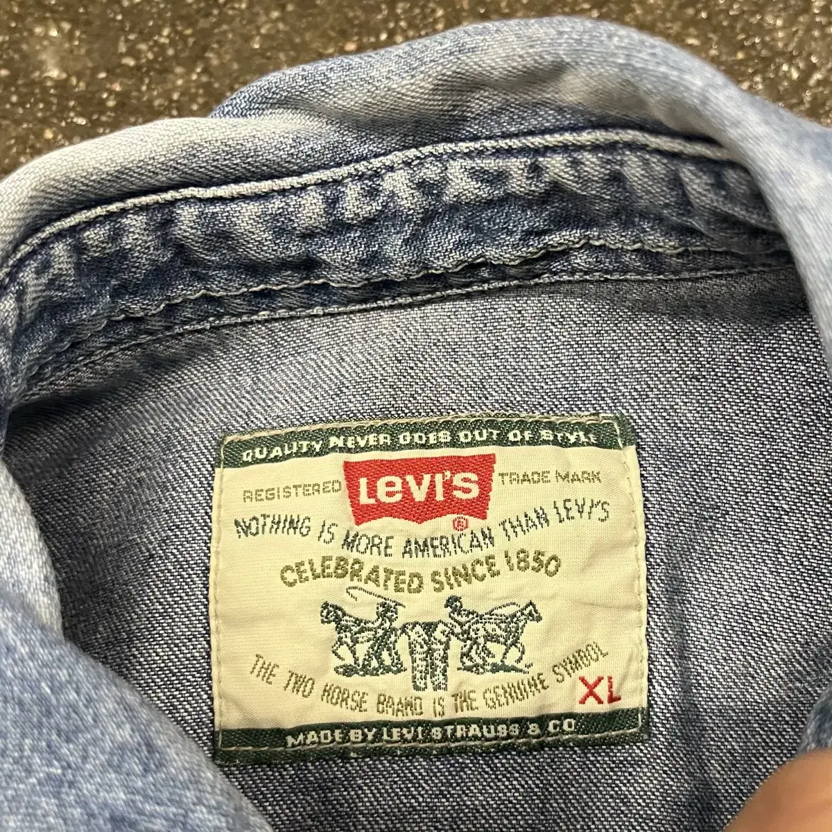 90s Levis 웨스턴 데님 셔츠 (105)