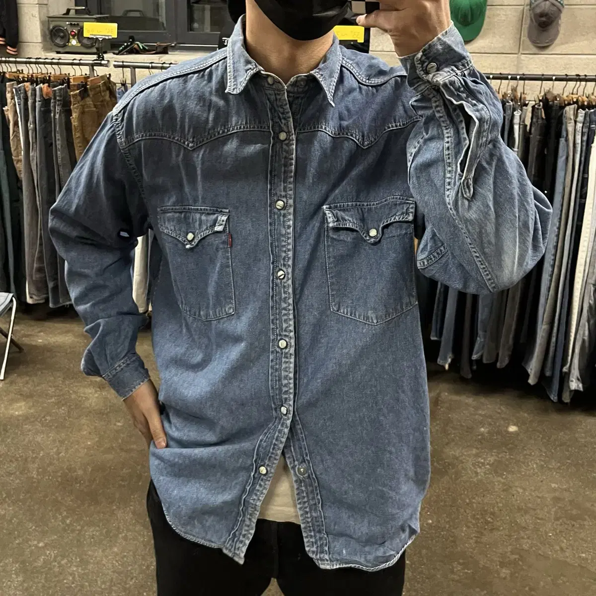 90s Levis 웨스턴 데님 셔츠 (105)