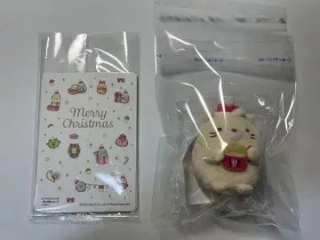 서티원 스미코구라시 고양이 봉제 인형 크리스마스 씰