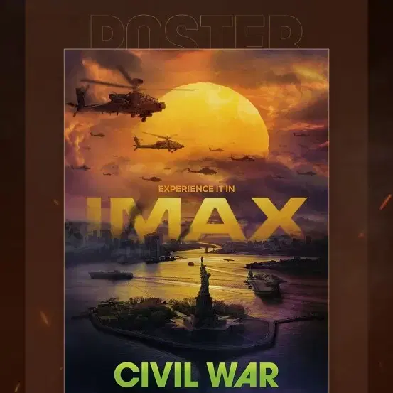 시빌 워:분열의 시대 IMAX 포스터  (A3) 팝니다