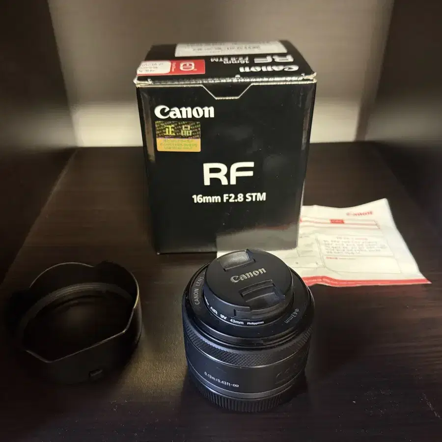 보증 남은 캐논 RF 16mm F2.8 STM 판매 (광각, 브이로그용)