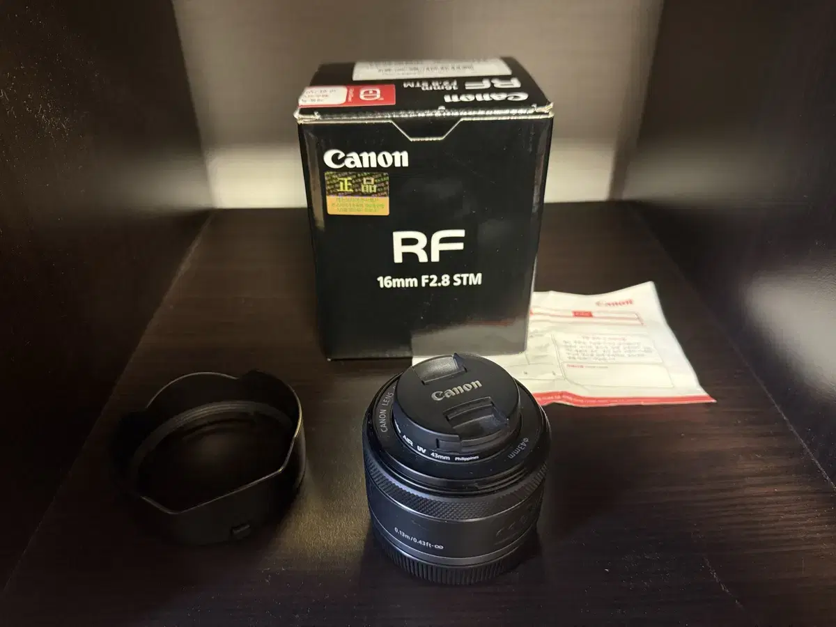 보증 남은 캐논 RF 16mm F2.8 STM 판매 (광각, 브이로그용)