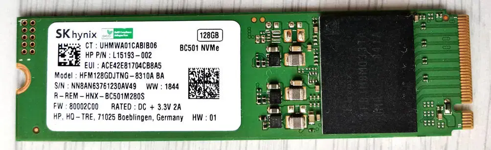 SK hynix 128GB M.2 NVMe SSD